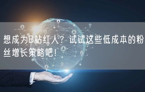 想成为B站红人？试试这些低成本的粉丝增长策略吧！