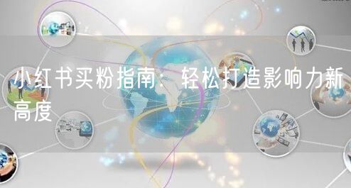 小红书买粉指南：轻松打造影响力新高度