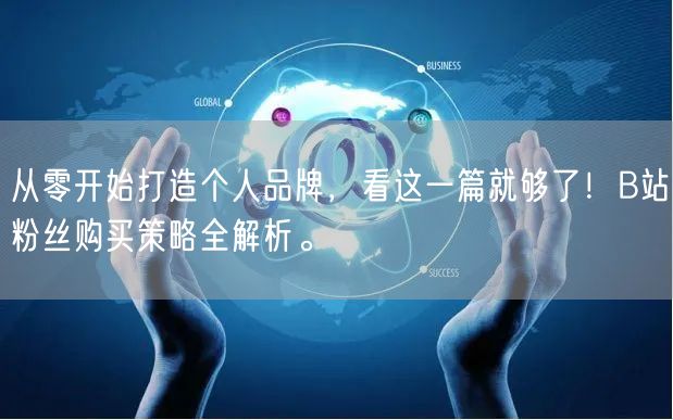 从零开始打造个人品牌，看这一篇就够了！B站粉丝购买策略全解析。