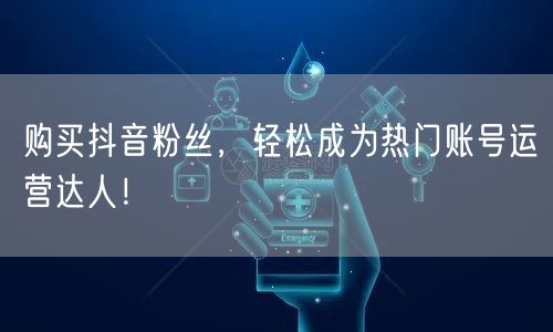 购买抖音粉丝，轻松成为热门账号运营达人！