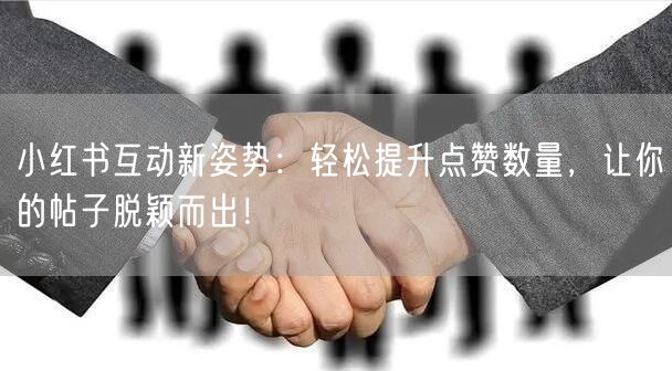 小红书互动新姿势：轻松提升点赞数量，让你的帖子脱颖而出！