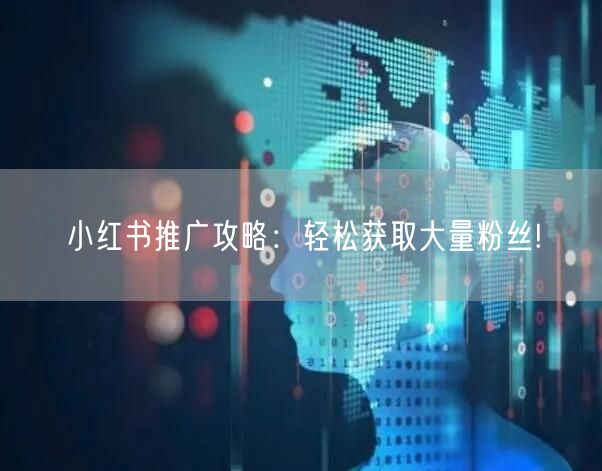 小红书推广攻略：轻松获取大量粉丝!