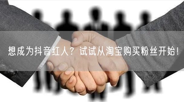 想成为抖音红人？试试从淘宝购买粉丝开始！