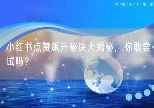小红书点赞飙升秘诀大揭秘，你敢尝试吗？