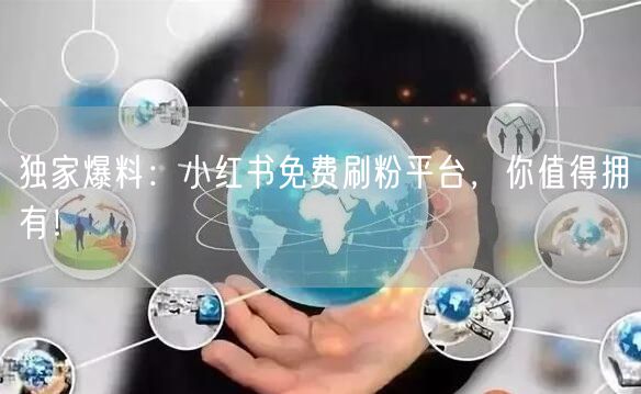 独家爆料：小红书免费刷粉平台，你值得拥有！
