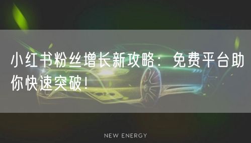 小红书粉丝增长新攻略：免费平台助你快速突破！