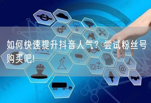 如何快速提升抖音人气？尝试粉丝号购买吧!