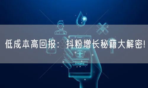 低成本高回报：抖粉增长秘籍大解密!
