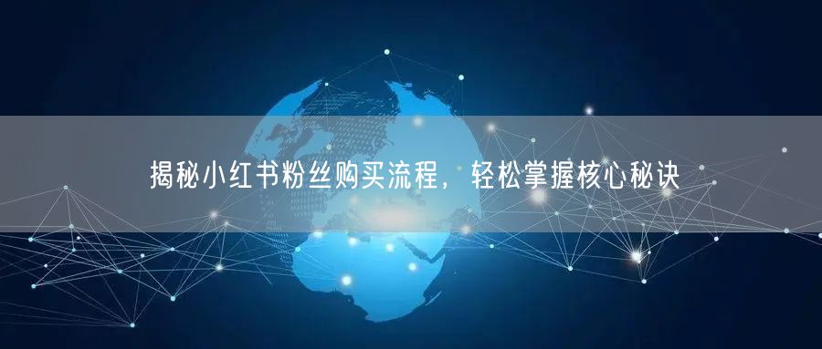 揭秘小红书粉丝购买流程，轻松掌握核心秘诀