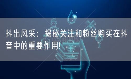抖出风采：揭秘关注和粉丝购买在抖音中的重要作用!