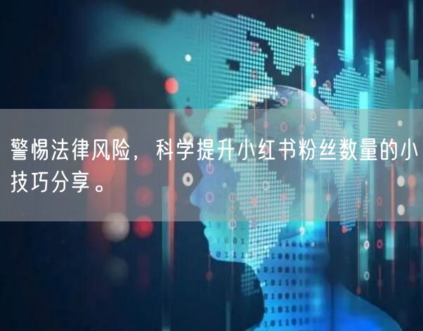 警惕法律风险，科学提升小红书粉丝数量的小技巧分享。