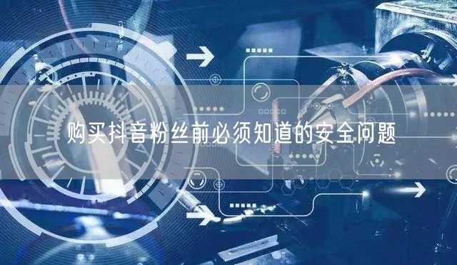 购买抖音粉丝前必须知道的安全问题