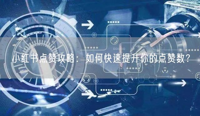 小红书点赞攻略：如何快速提升你的点赞数？
