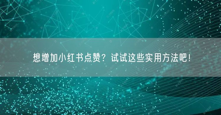 想增加小红书点赞？试试这些实用方法吧！