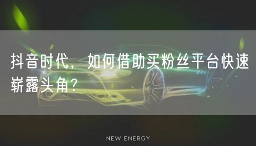 抖音时代，如何借助买粉丝平台快速崭露头角？