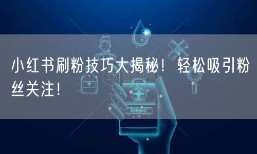 小红书刷粉技巧大揭秘！轻松吸引粉丝关注！