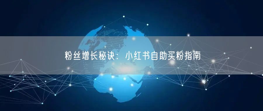 粉丝增长秘诀：小红书自助买粉指南