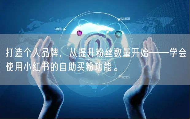 打造个人品牌，从提升粉丝数量开始——学会使用小红书的自助买粉功能。