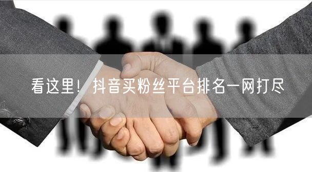 看这里！抖音买粉丝平台排名一网打尽