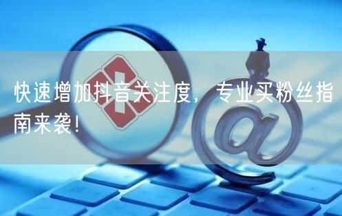 快速增加抖音关注度，专业买粉丝指南来袭！